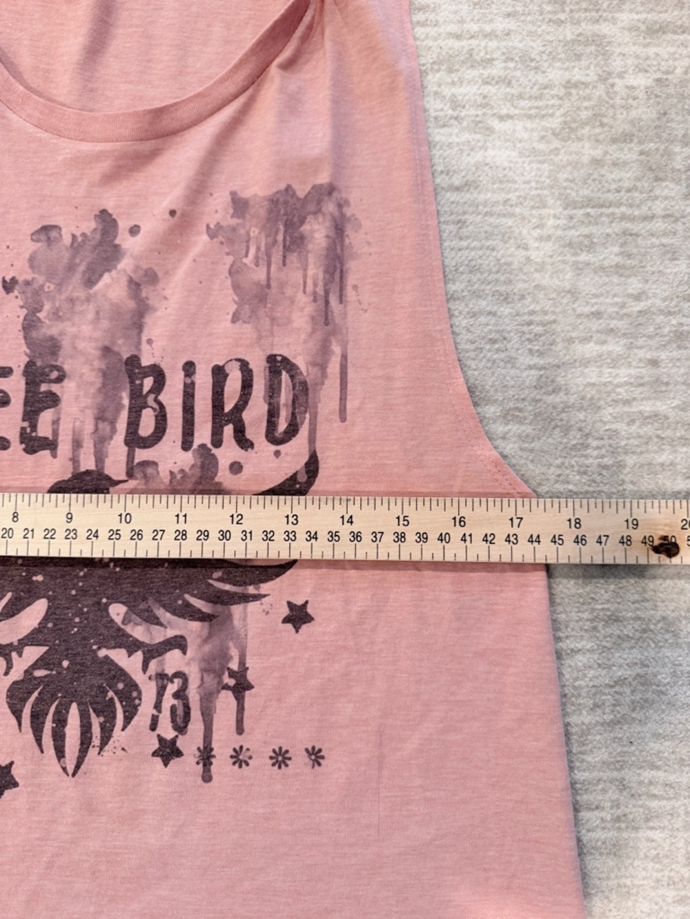 Next Level “Free Bird” Graphic Muscle Tank Top in Pink – Size Large - Picture 9 of 10